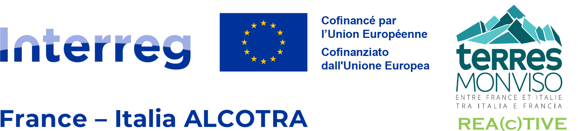 Logo Interreg ALCOTRA tesses MONVISO + REA(c)TIVE