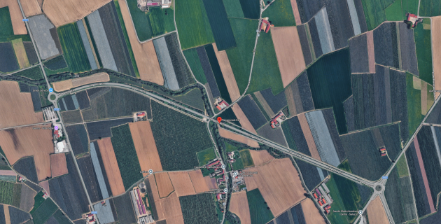 Mappa ad uso illustrativo della tangenziale EST nel comune di Saluzzo